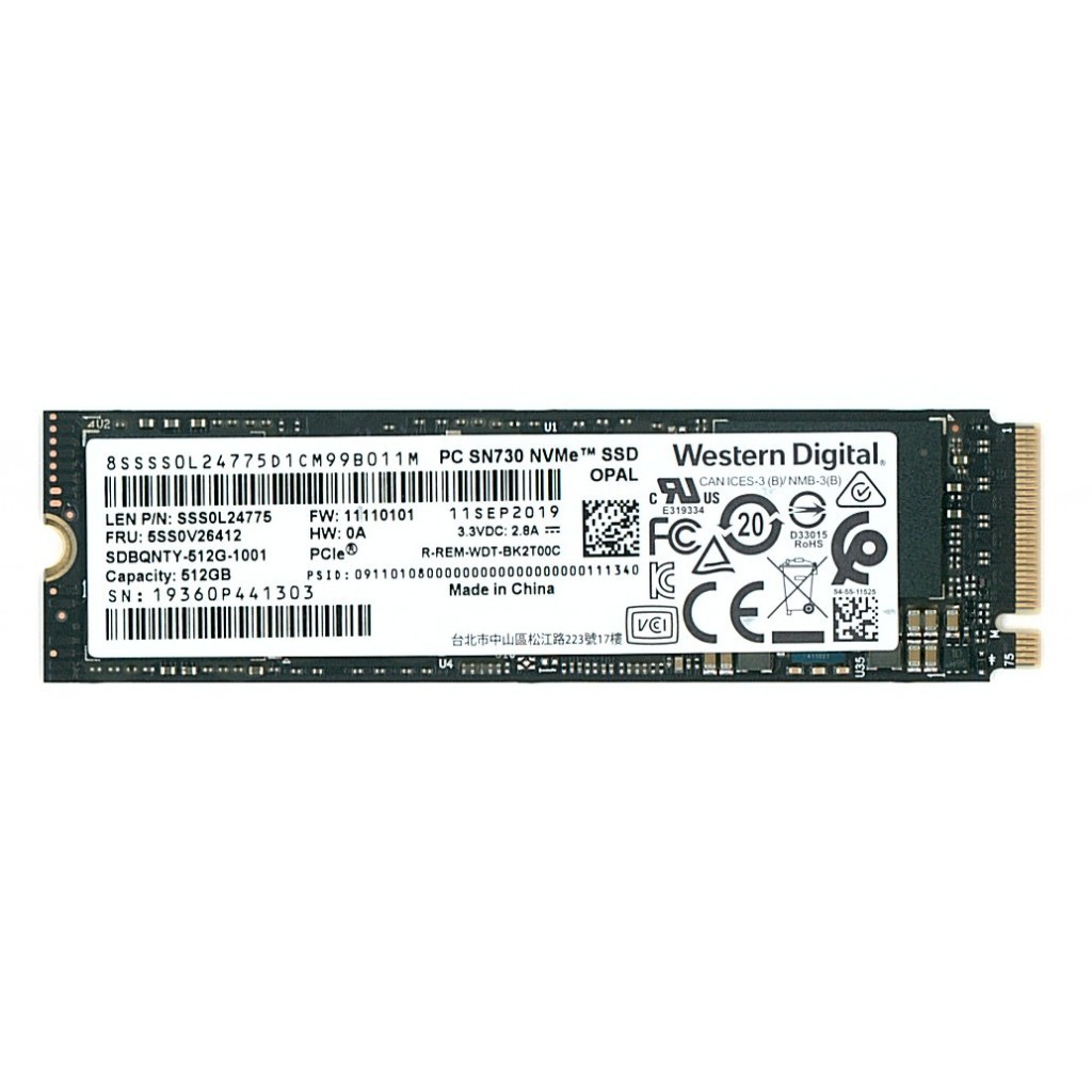 SSD WD SN730 256GB NVMe (M.2 PCIe - 2280) NEW - BH 36 Tháng - H2pc.vn